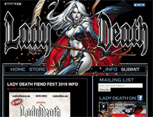 Tablet Screenshot of ladydeathuniverse.com